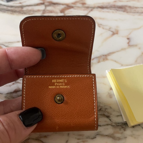 Authentic Hermès brown post it note holder - Picture 4 of 6